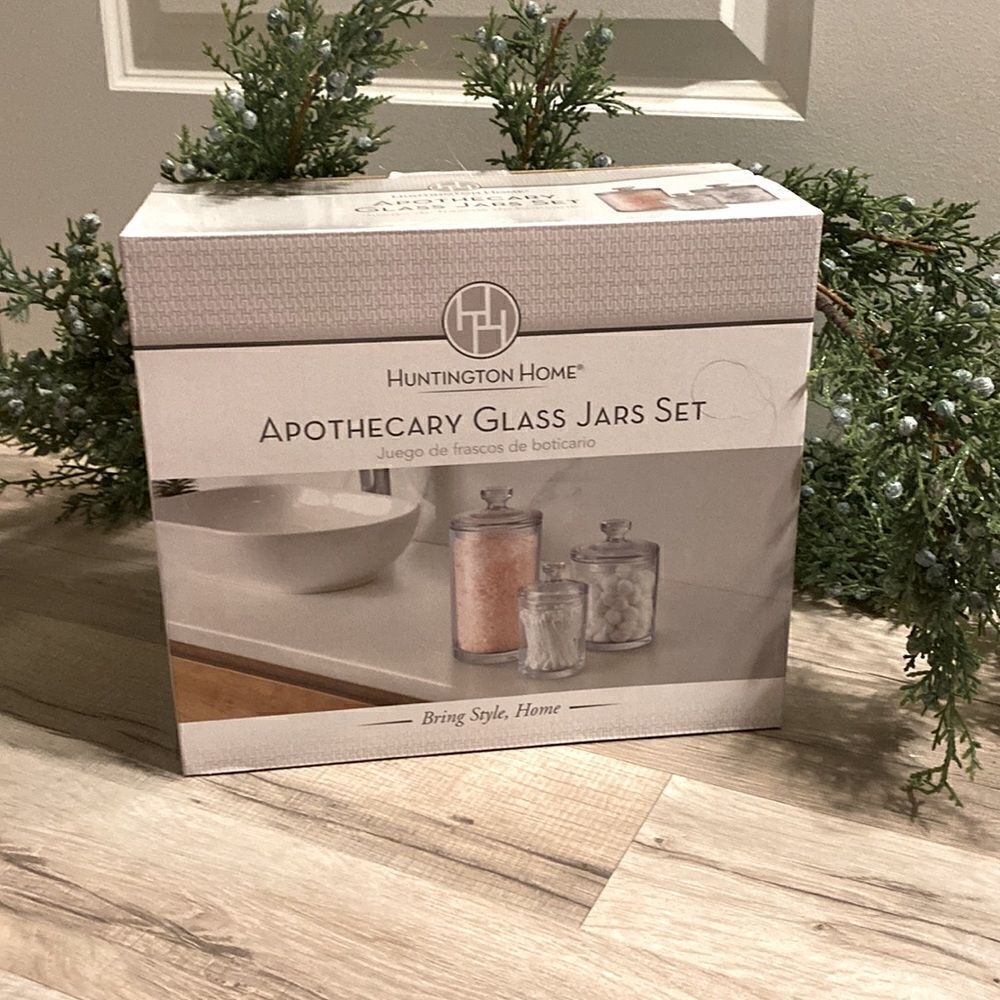 Huntington Home Apothecary Glass Jar/Storage Set